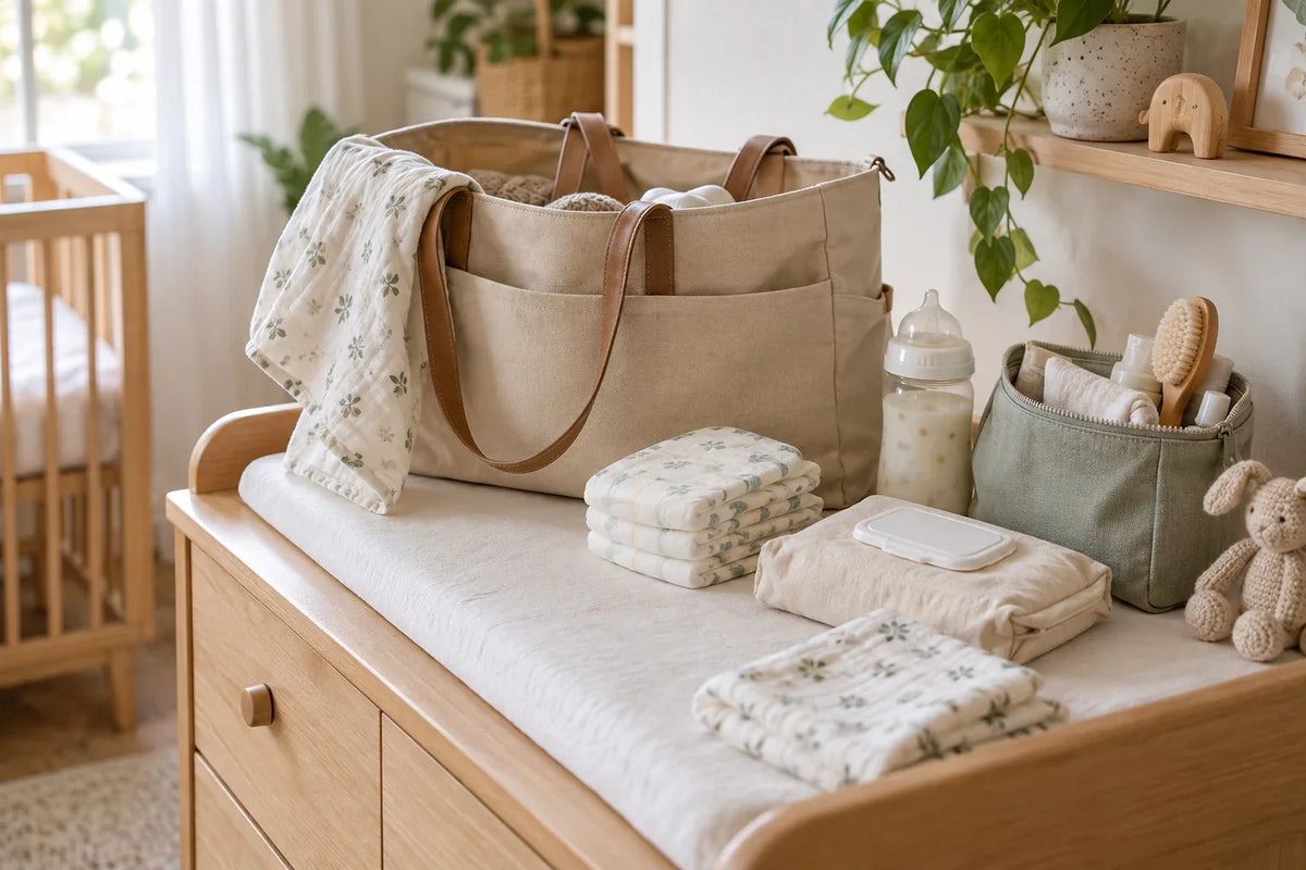 Illustration éditoriale — Un sac cabas peut-il remplacer un sac à langer ? Image