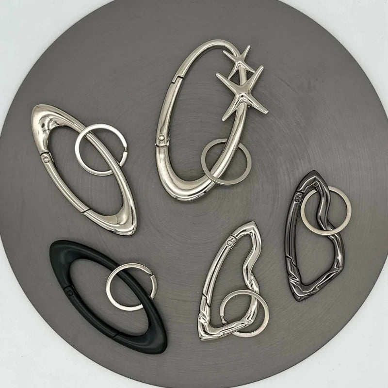 Bijou de Sac Mousqueton Y2K B Argente