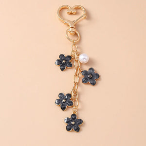 Bijou de Sac Pendentif Fleur Noire