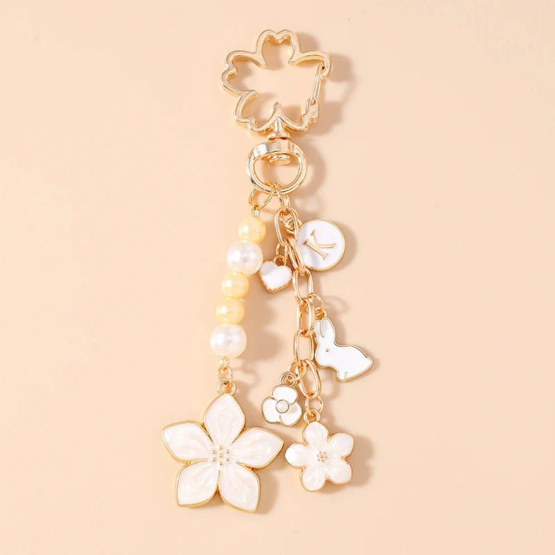 Bijou de Sac Pendentif Lapin Blanc