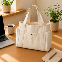 Sac cabas toile canvas grand format femme, vue de face