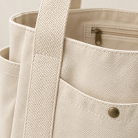 Sac cabas toile canvas grand format femme, détail de la toile Oxford