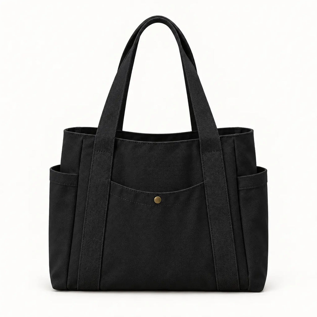Sac cabas toile canvas grand format femme, compartiment intérieur pour ordinateur 15,6 pouces