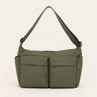 sac cabas bandouliere vert olive sur fond vert