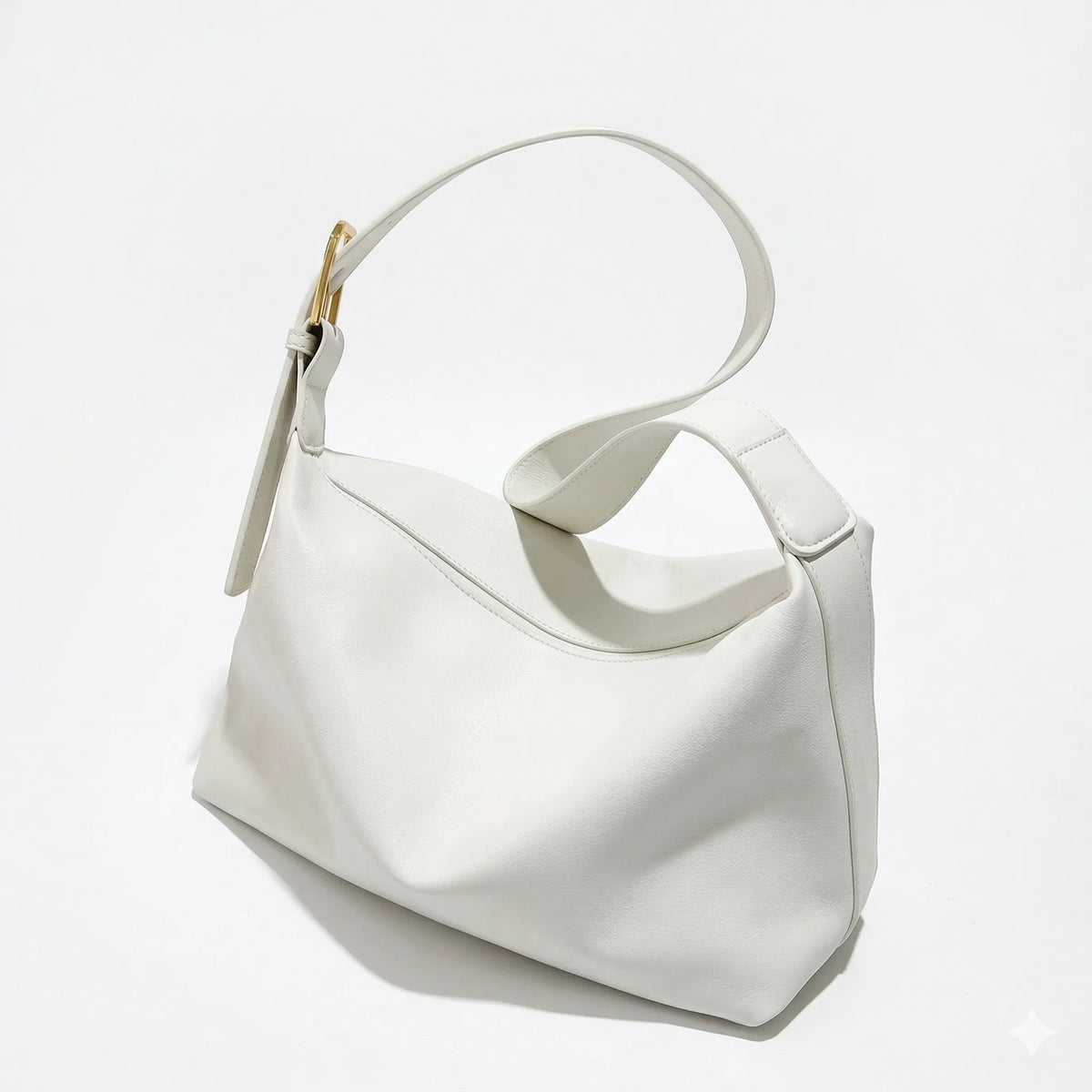 Sac cabas Boston blanc — vue de face sur fond blanc