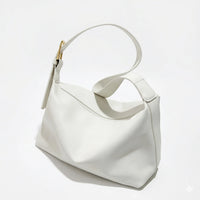 Sac cabas Boston blanc — vue de face sur fond blanc