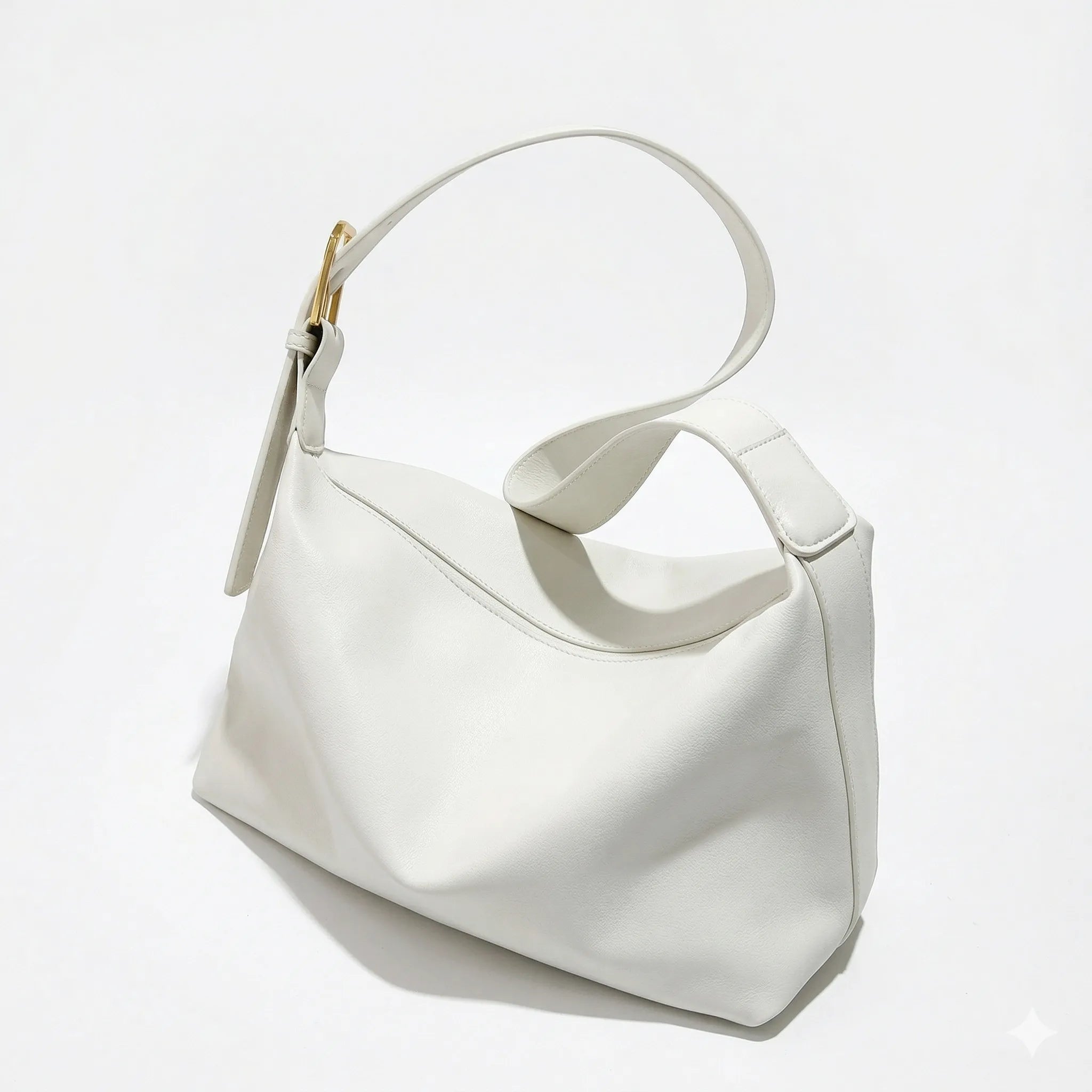 Sac cabas Boston blanc — vue de face sur fond blanc