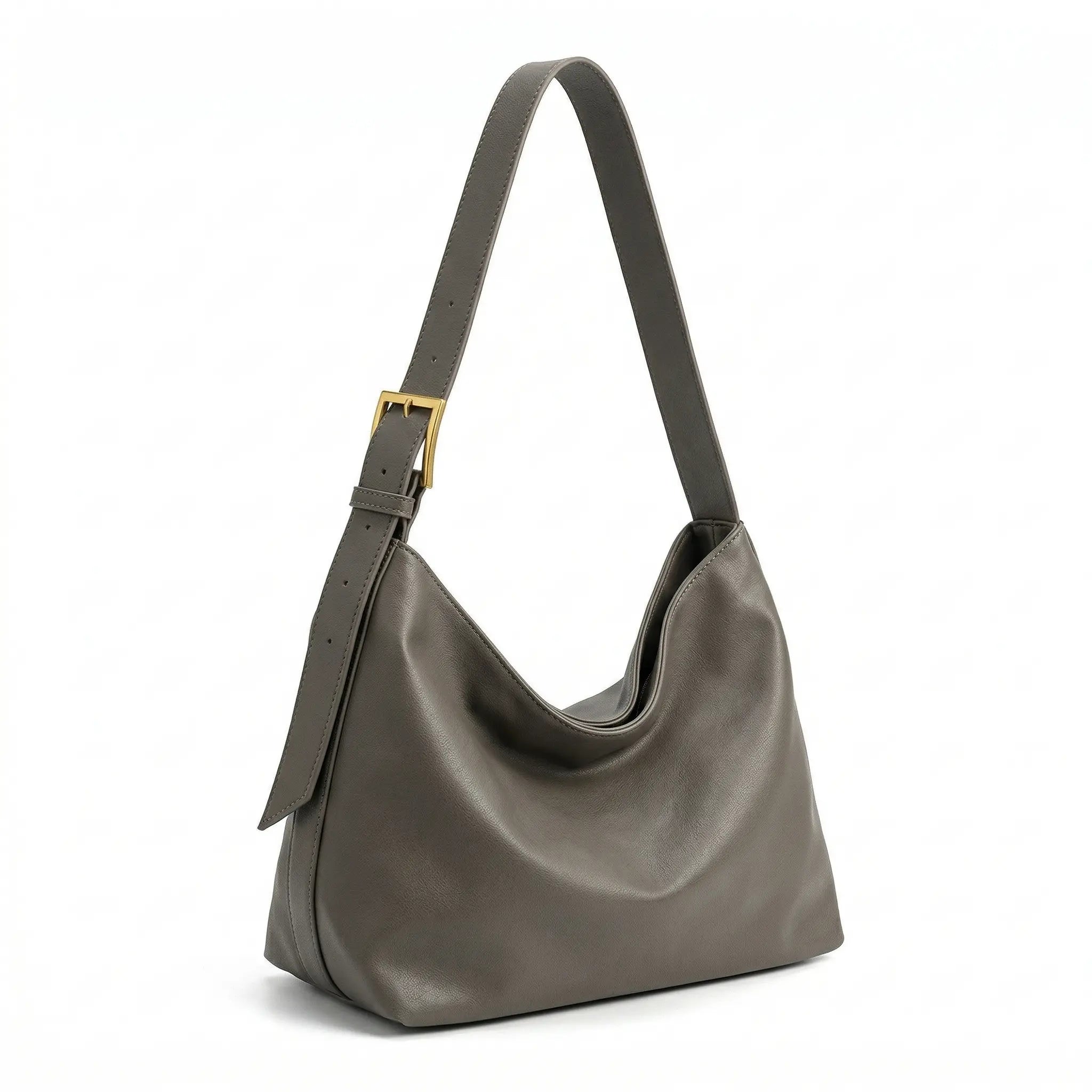 Sac cabas Boston gris — vue de face sur fond blanc