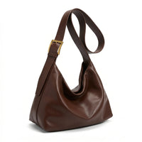 Sac cabas Boston marron foncé — vue de face sur fond blanc