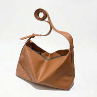 Sac cabas Boston marron clair — vue de face sur fond blanc