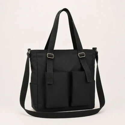 Sac cabas de cours étanche noir sur fond blanc