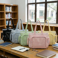 Grand sac de cours japonais — vue d’ensemble avec fenêtre transparente