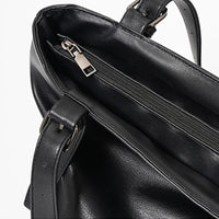 Sac cabas pour cours homme cuir PU — zoom fermeture éclair