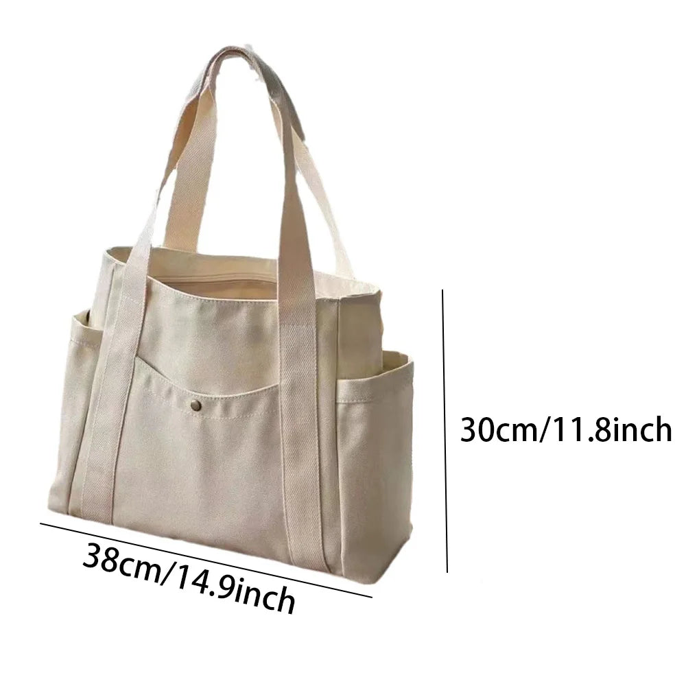 Guide des dimensions du sac cabas large en toile