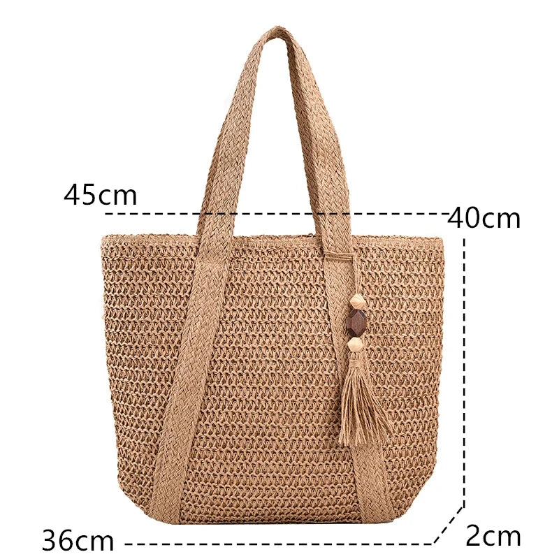Guide dimensions sac cabas tressé en paille