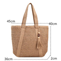 Guide dimensions sac cabas tressé en paille