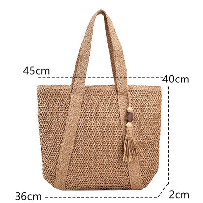 Guide dimensions sac cabas tressé en paille