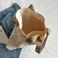 Sac cabas en toile bicolore — zoom intérieur et poche