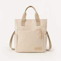 Sac cabas étanche en toile beige — vue de face sur fond blanc