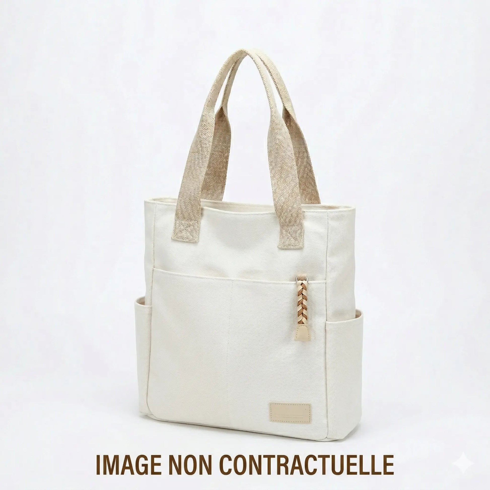 sac blanc sur fond blanc