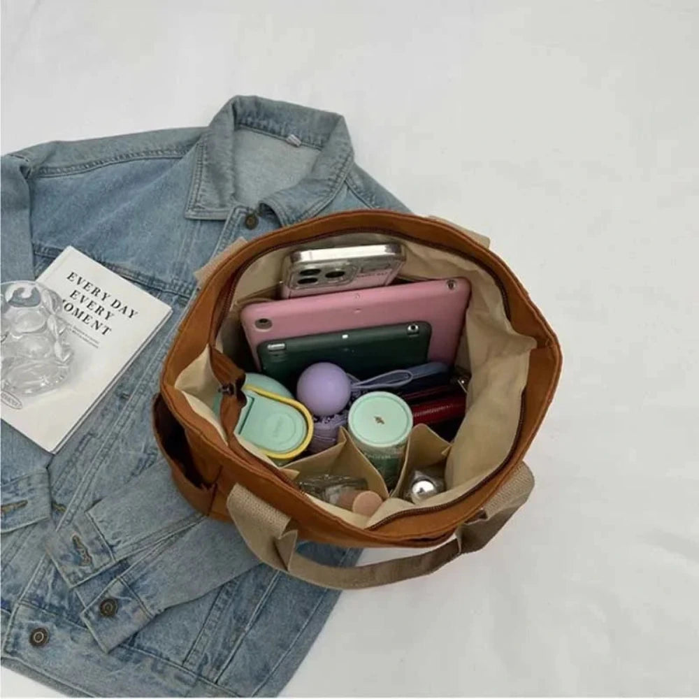 Sac cabas étanche en toile — vue intérieure capacité