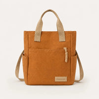 Sac cabas étanche en toile orange — vue de face sur fond blanc