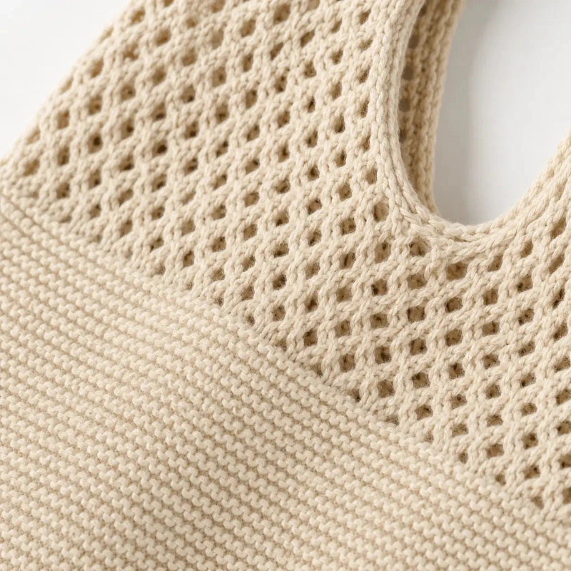 Intérieur doublé polyester – sac cabas tressé femme