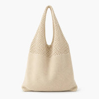 Sac cabas tressé femme – vue de face coloris noir