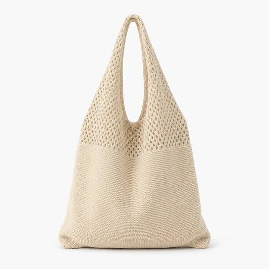 Sac cabas tressé femme – vue de face coloris noir