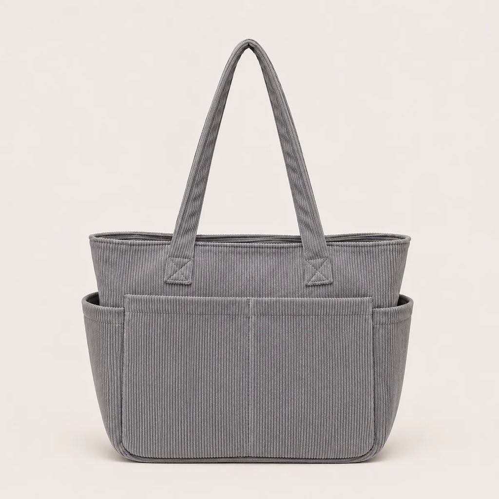 sac-cabas-velours-cotele-raye-gris sur fond blanc