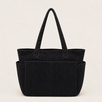 sac-cabas-velours-cotele-raye-noir sur fond blanc