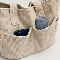 zoom sur les poches extérieures du sac cabas 