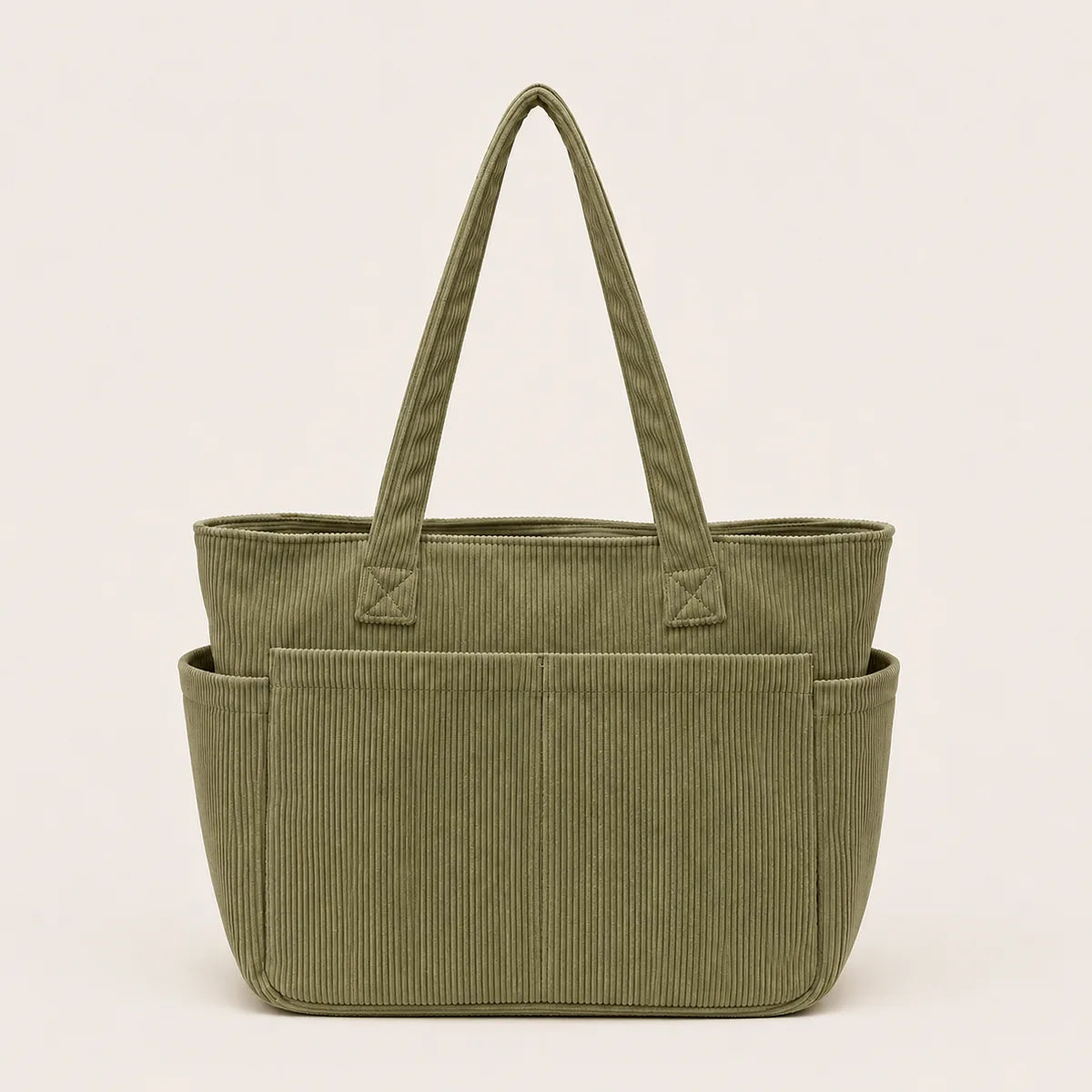 sac-cabas-velours-cotele-raye-vert sur fond blanc