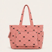 sac-cabas-velours-noeud-rose sur fond blanc